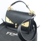 Fendi Monster Canai 2-Way Shoulder 8 Bt283 Black Leather — view 6