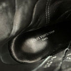 Louis Vuitton Silhouette Line Monogram Boots Short Shoes Suede Black — view 8