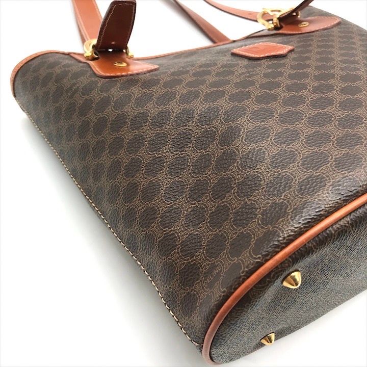Celine Macadam Tote Brown Leather — view 5