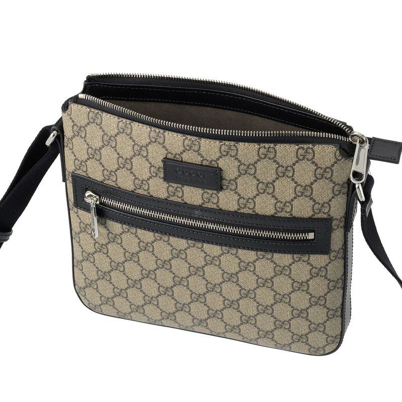 Gucci Shoulder Bag GG Supreme Beige Black — view 4