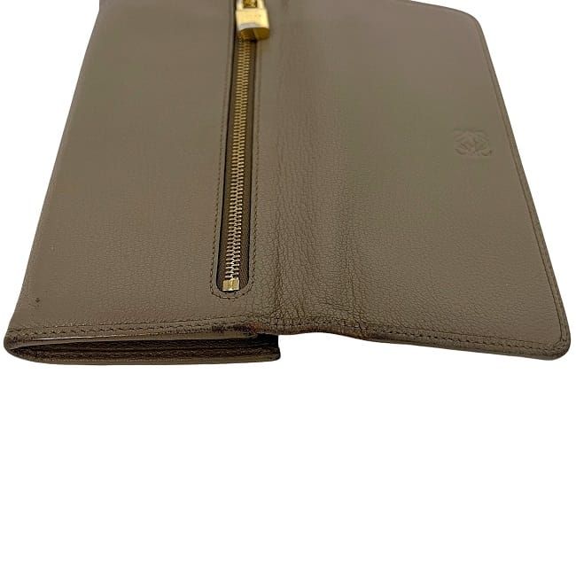 Loewe Bifold Long Wallet Beige Amazona Leather — view 8