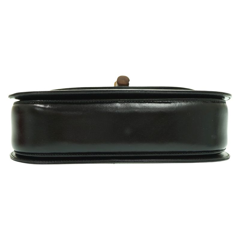 Gucci Bamboo Shoulder Hand Bag Leather Black With Strap 1294 — view 6