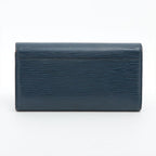 Louis Vuitton Epi Portefeuille Sarah Long Wallet Andigo Blue — view 3