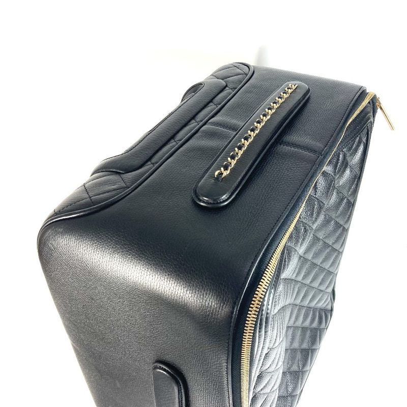 Chanel Carry Bag CC Logo Caviar Leather Black — view 5