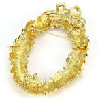 Christian Dior Brooch Metal Gold Wreath Plated Accessories — view 3