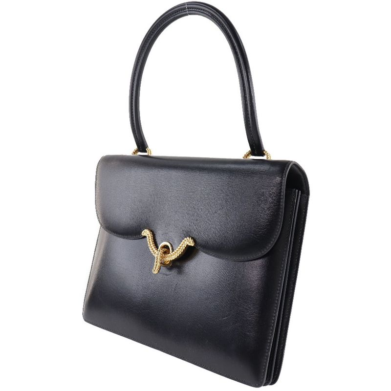 Hermes Vasco Box Calf Black 0 O Handbag — view 2
