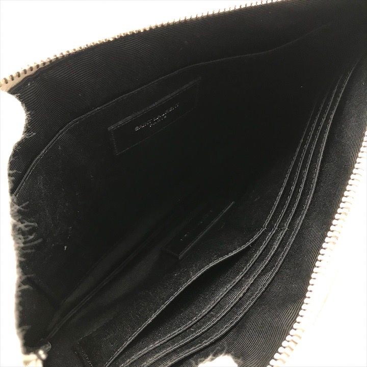 Saint Laurent Star Patchwork Metallic Leather Clutch Pochette Pouch Case — view 7