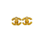 Chanel Vintage Coco Mark Lava Earrings Ear Cuff Accessories 93A — view 5