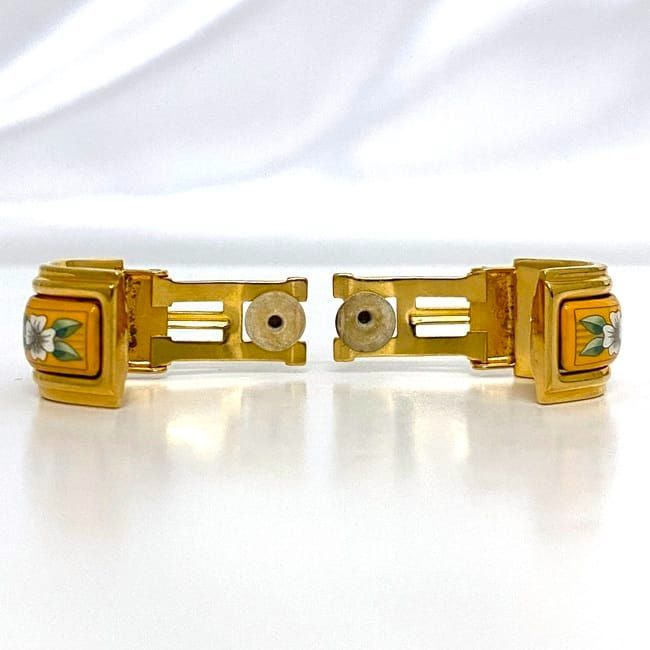 Hermes Earrings Gold GP Cloisonne — view 6