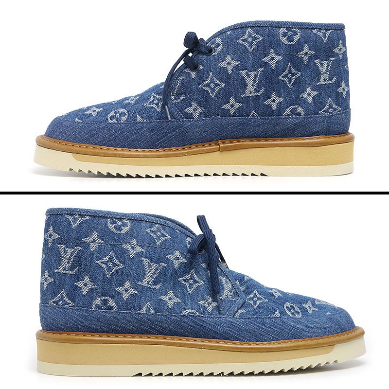 Louis Vuitton Cozy Line Ankle Boots Monogram Denim 8 — view 2