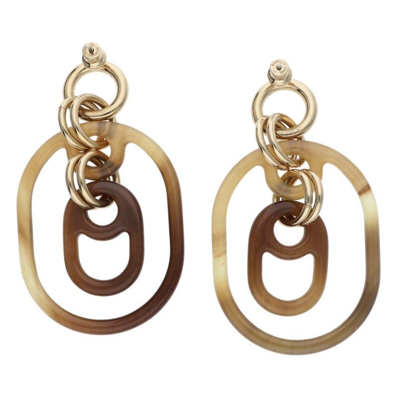 Hermes Ulidis GM Buffalo Horn and GP Earrings — view 3