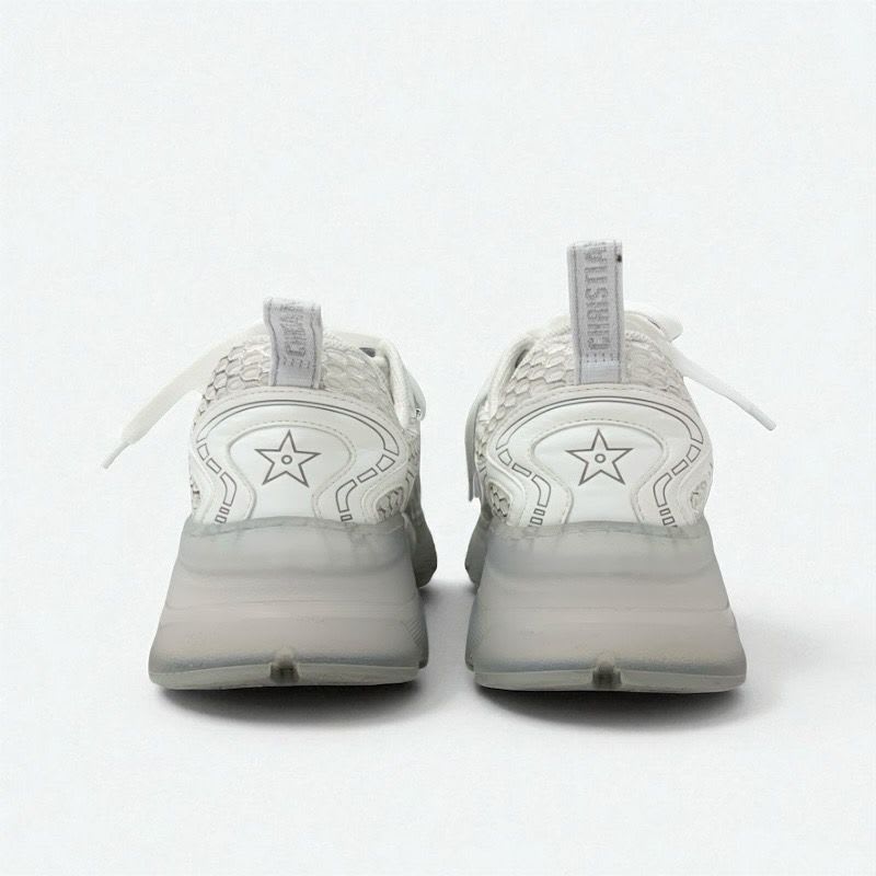 Christian Dior Sneakers Shoes Leather Rubber Fabric White Gray Logo — view 5