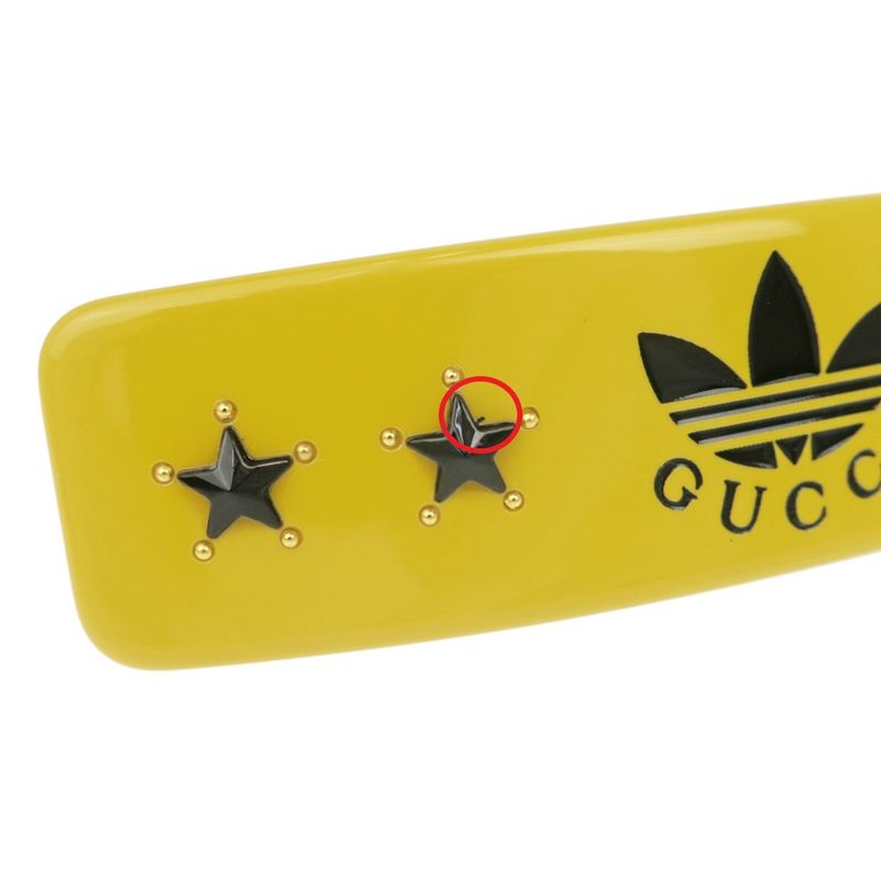 Gucci Adidas Collaboration Hair Clip Yellow Gold Color Star — view 6