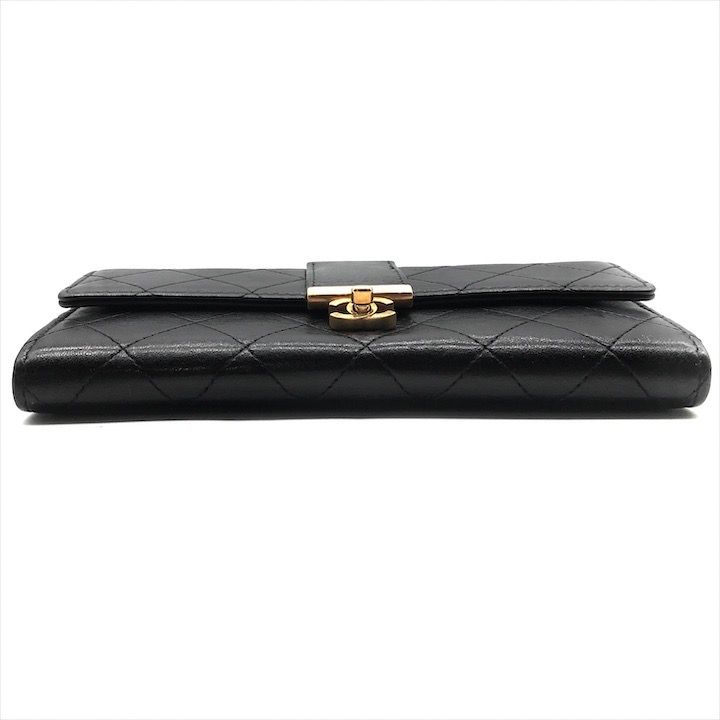 Chanel Quilted CC Logo Turnlock Wallet Black — view 3