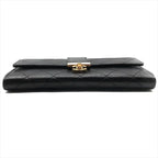 Chanel Quilted CC Logo Turnlock Wallet Black — view 3