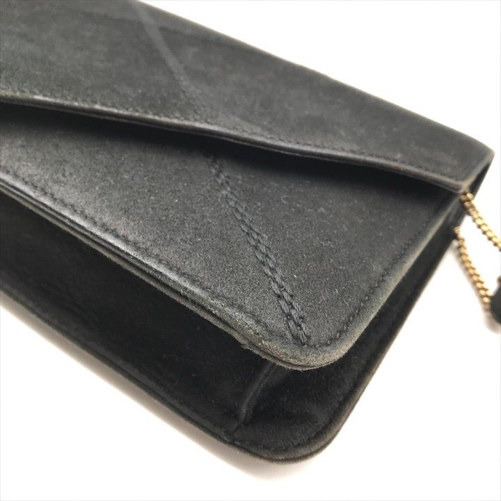 Hermes Dobris Suede 2-Way Shoulder Clutch Black — view 5