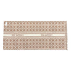 Christian Dior Scarf Cannage 31 Can205 I005 Logo Cashmere Wool Pink White — view 4