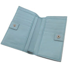 Bottega Veneta Flower Leather Blue Bifold Wallet 0857 — view 4