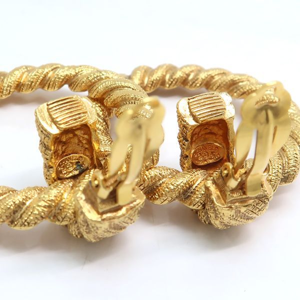 Chanel Earrings GP Hoop Ring 25 2738 Vintage Large Removable 2-Way — view 5