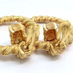 Chanel Earrings GP Hoop Ring 25 2738 Vintage Large Removable 2-Way — view 5