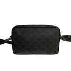 Celine Triomphe Messenger Medium Leather Mini Shoulder Bag Pochette Black 33540