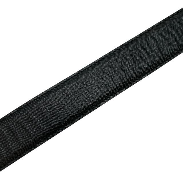Prada 2 Cc121 4 Belt Saffiano Leather Black Silver — view 5