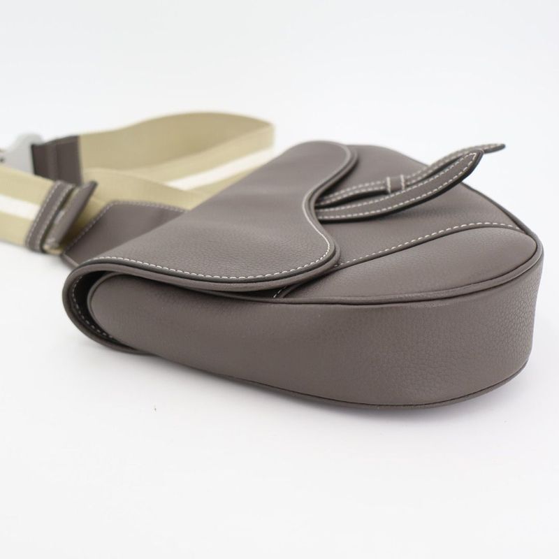 Christian Dior Saddle Body Bag Leather Dark Navy — view 6