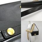 Celine Trapeze Triomphe Bag Bf438 no Leather Black Gold Hardware — view 9