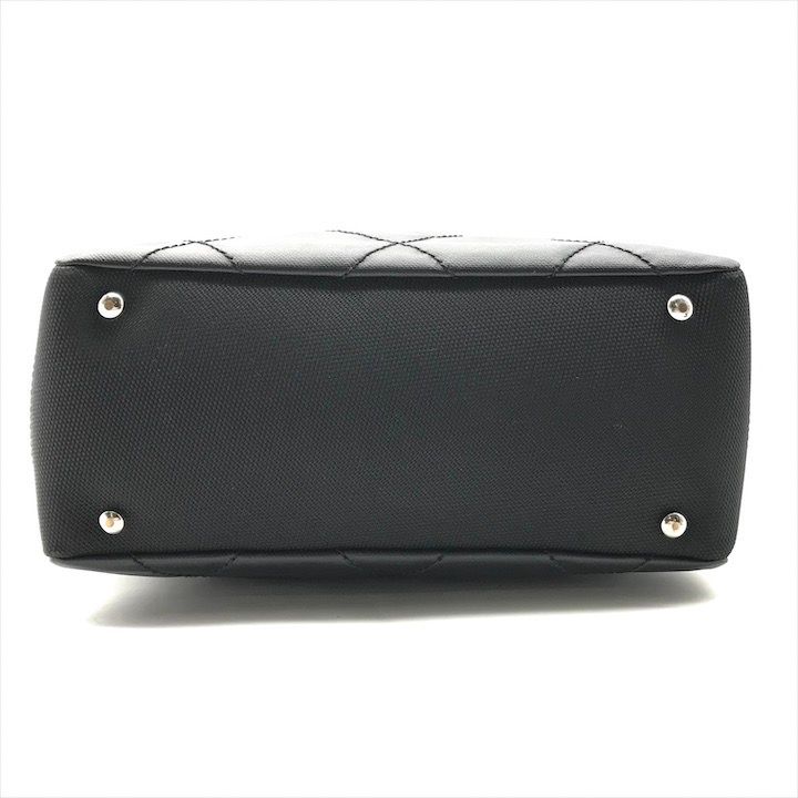 Chanel CC Logo Paris Biarritz PM Hand Bag Black Jacket — view 3