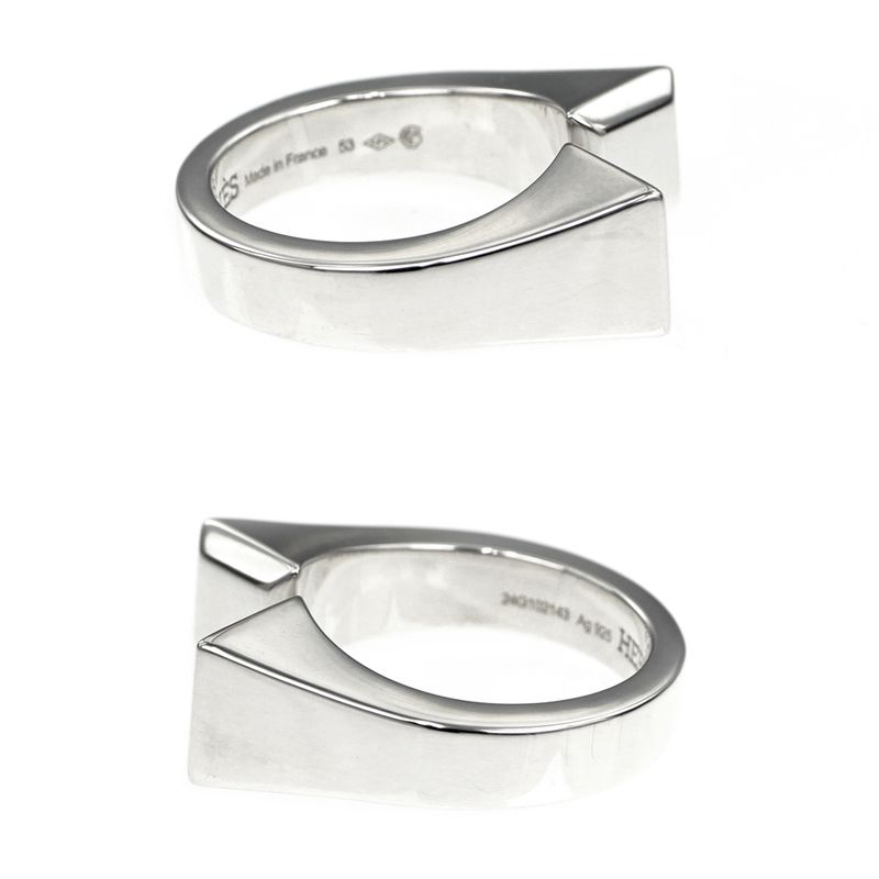 Hermes Ring Cour De Forges GM Size 53 AG 925 Silver Accessories — view 4