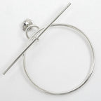 Hermes Earrings Loop MM Pair AG 925 SV Silver Jewelry Accessories Small — view 6