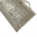 Hermes Vinyl Kelly Logo Hand Beach Clear Transparent Purse — view 5