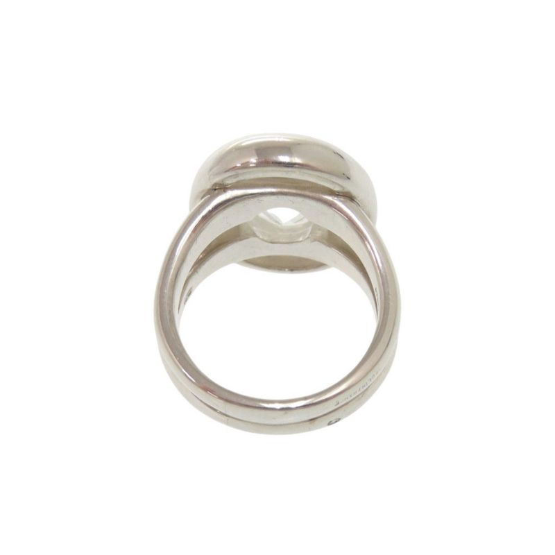 Hermes Vintage Gaucho Silver 925 White Topaz 17 Ring 0267 — view 6