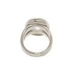 Hermes Vintage Gaucho Silver 925 White Topaz 17 Ring 0267 — view 6