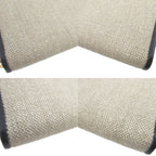 Loewe Amazona Canvas Leather Beige Black Round Zipper Long Wallet 0472 — view 5