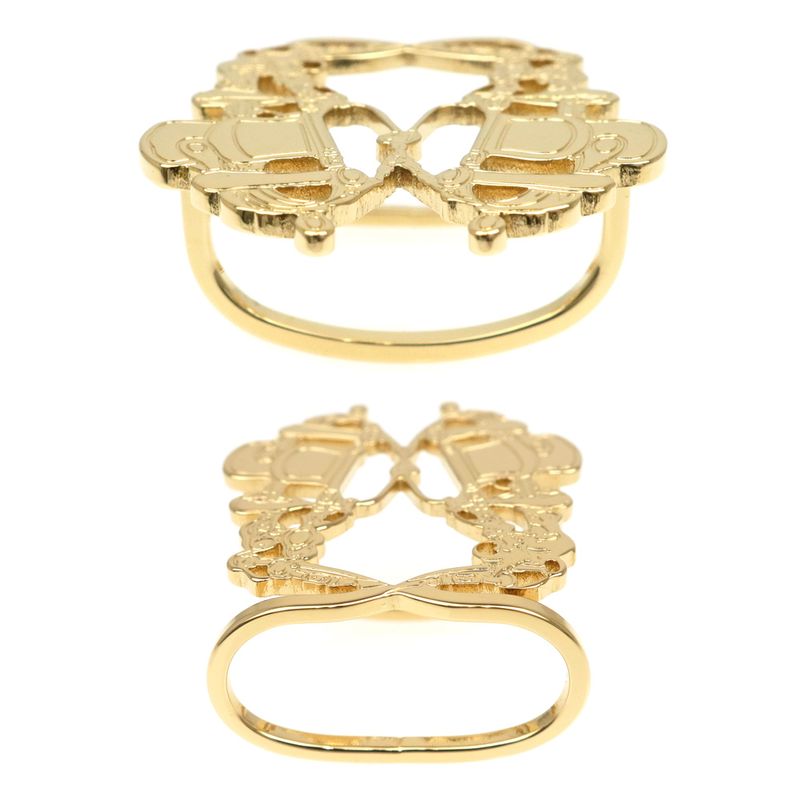 Hermes Scarf Ring 70 Brid De Gala Gold Color Small Accessories — view 6