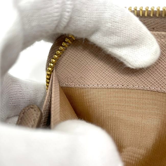 Prada Round Zipper Long Wallet Beige 1 Ml506 — view 7