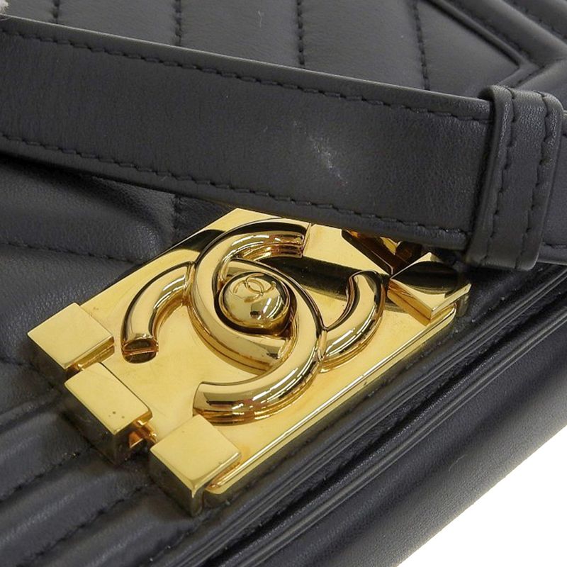 Chanel V-Stitch Mini Boy Shoulder Bag — view 4