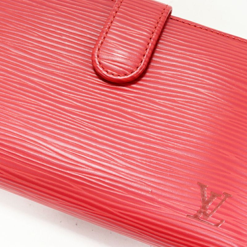 Louis Vuitton Epi Bifold Wallet With Coin Purse In Castilian Red Portefeuille — view 8