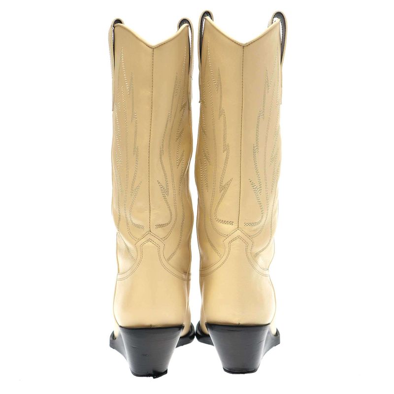 Celine 22 AW Metal Toe Cap Western Middle Boots Ivory 41 — view 3