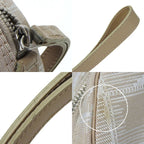 Chanel Pouch New Travel Line 7 th Beige Jacquard Nylon Round Small — view 4