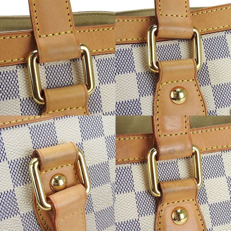 Louis Vuitton Tote Hampstead PM Damier Azur Gold Hardware — view 5