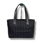 Chanel New Travel Line Mini Tote Bag Black Nylon Jacquard Shoulder — view 2