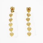 Celine Earrings Heart Logo Gold Color Pair Accessories Small Items — view 3