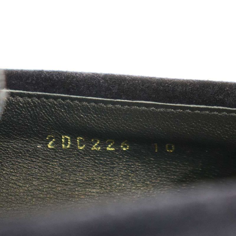 Prada Logo Plate Suede Leather Square Toe Loafer Shoes 2 Dc226 Navy 10 — view 6