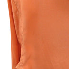 Hermes V-Neck Blouse with Scarf Silk Orange 0792 — view 8
