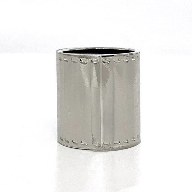 Hermes Scarf Ring Silver Saddle — view 5