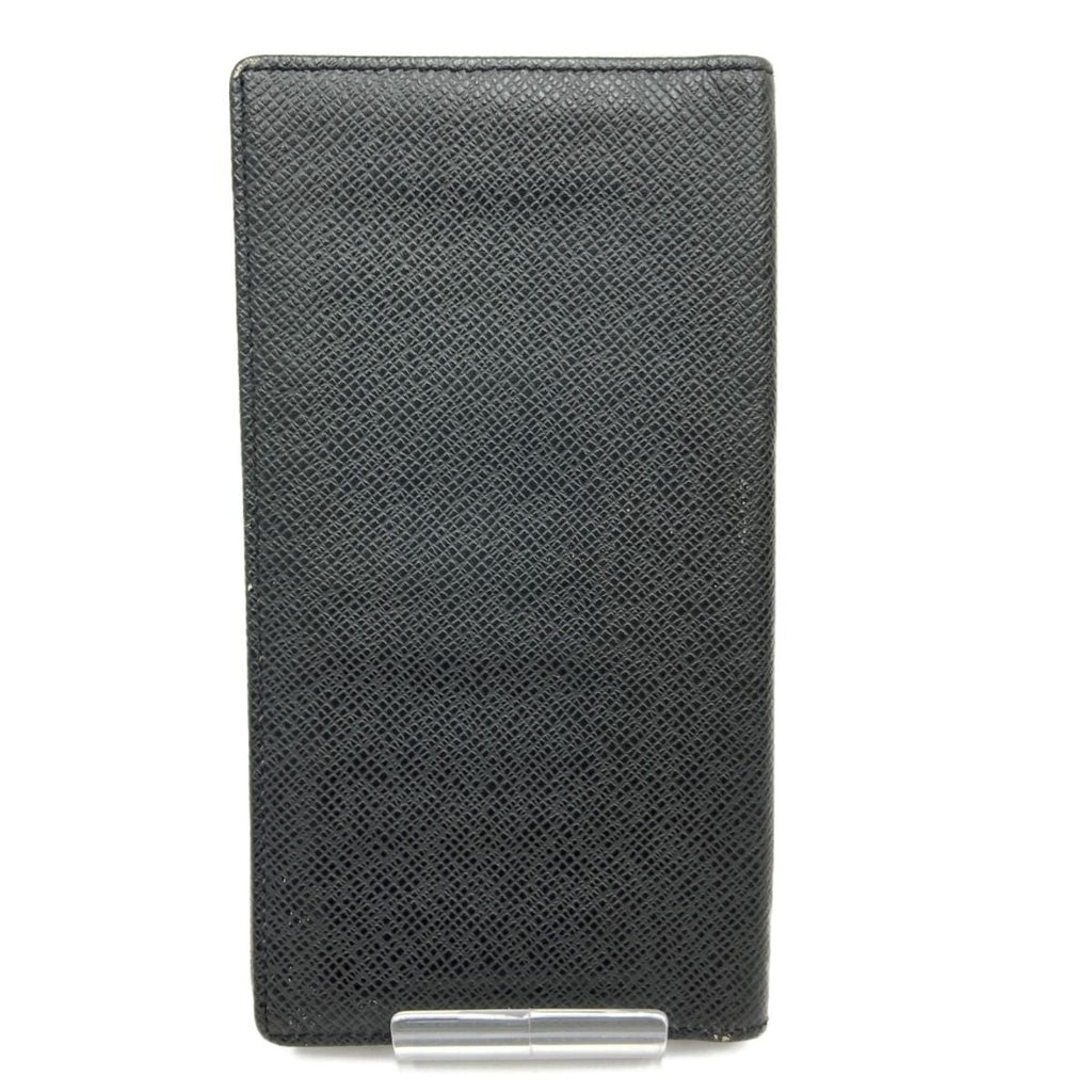 Louis Vuitton Taiga Card Holder Credit Bifold Long Wallet Black — view 2