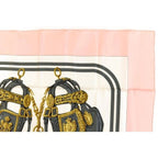 Hermes Silk Scarf Carre 90 Brides de GALA by Hugo Grygkar Pink White — view 4