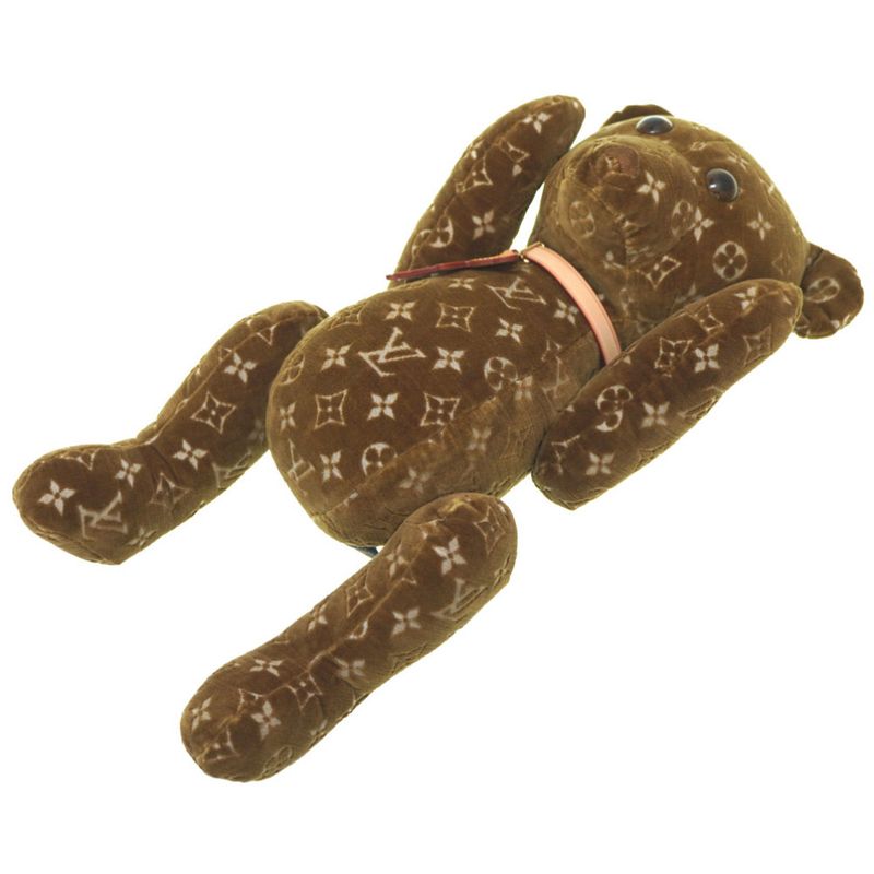 Louis Vuitton Monogram Doudou Teddy Bear Limited Edition 2021 Gi0739 Velour — view 4